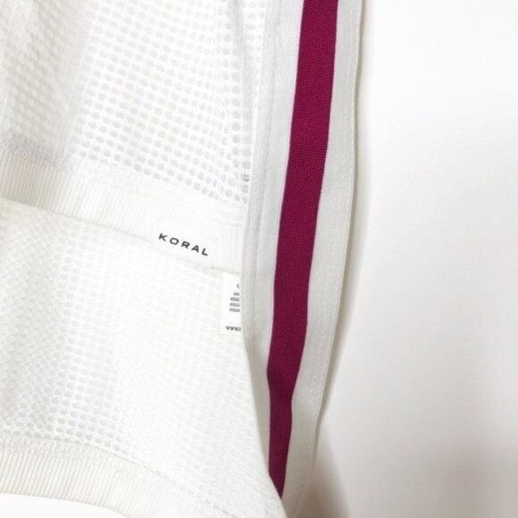 KORAL Trade Mesh High/Low White Top - Picture 3 of 7